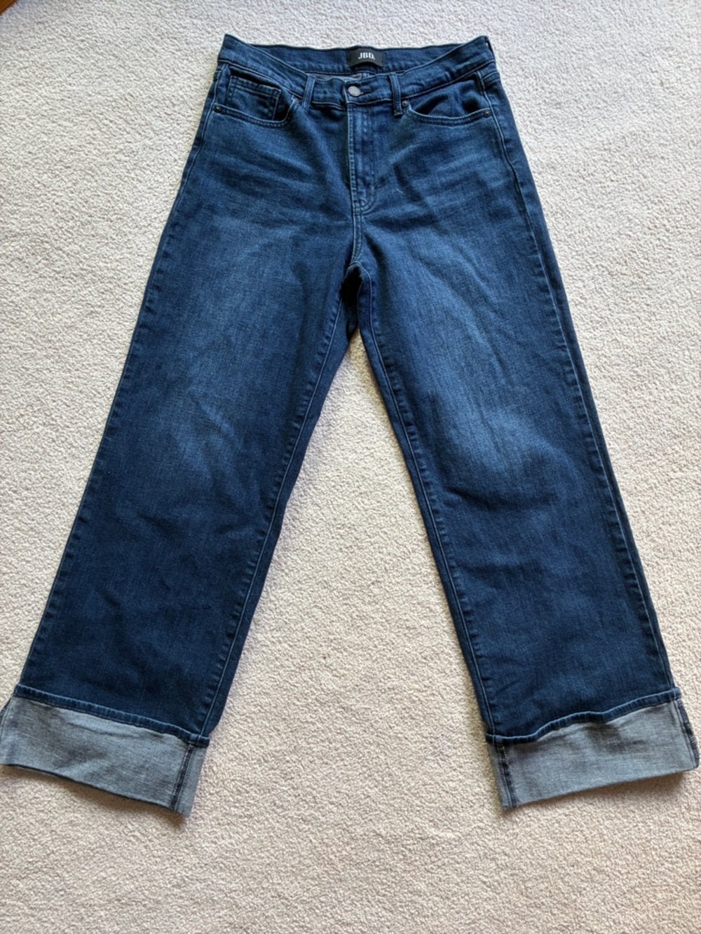 JBD Cuffed Wide-Leg Dark Denim